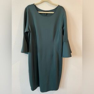 Lane Bryant | Butterfly Sleeve/Scuba/Tube Dress | Size 18 | Hunter Green